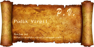 Pudik Virgil névjegykártya